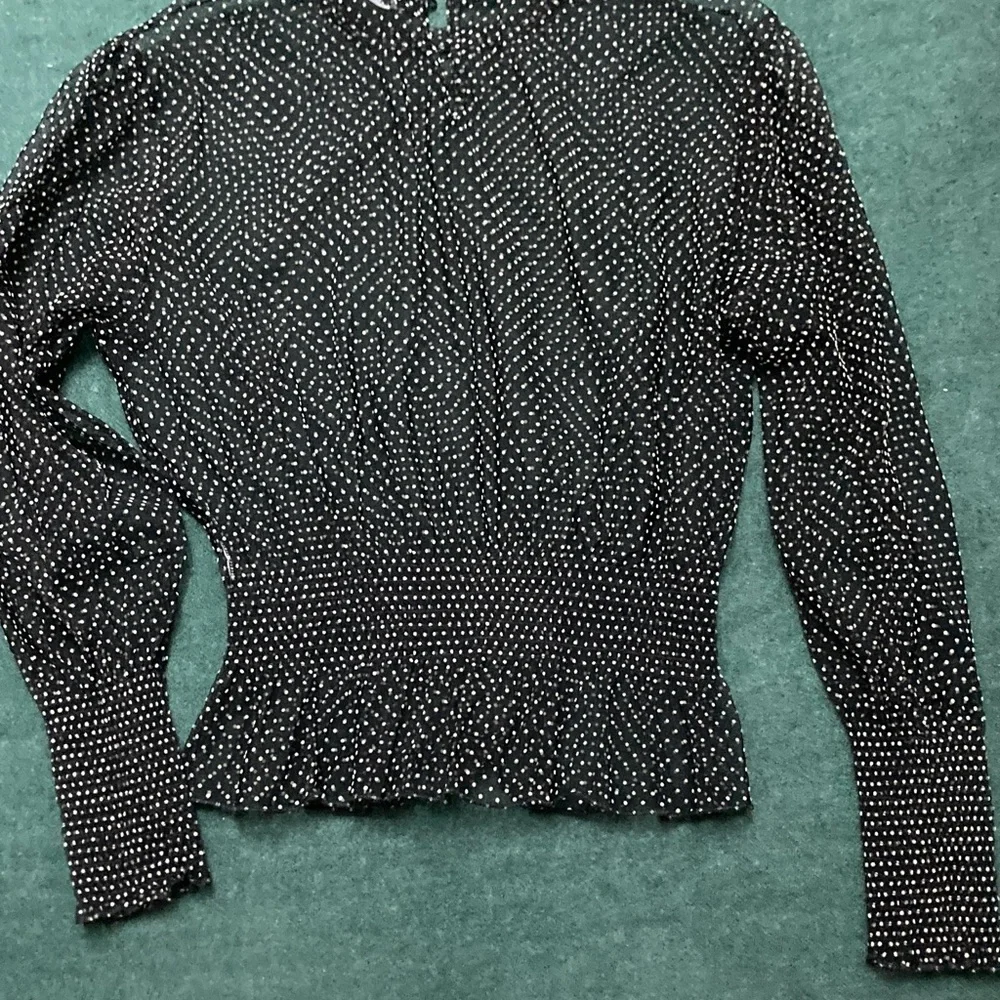 Zara Black and White Dotted Blouse